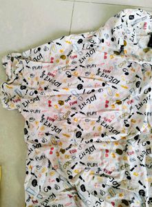 Patterned Short Sleeve Top