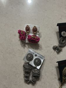 5 pair earing with ring