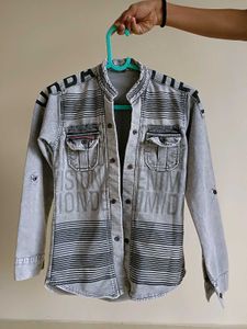 Gray Denim Shirt