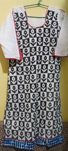 Black 🖤&amp;White  Thread Work Kurti