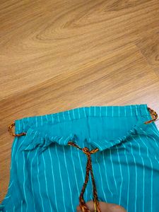 Striped Teal Jumpsuit