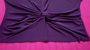 Elegant Purple Knot-Front Top