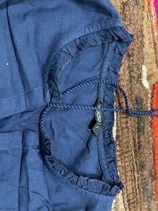 Elegant Navy Blue Embroidered Kurta