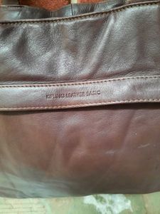 Kipling Brown Leather Shoulder Bag