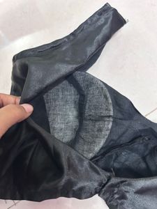 Sexy Black Sequins Saree With Readymade Blause