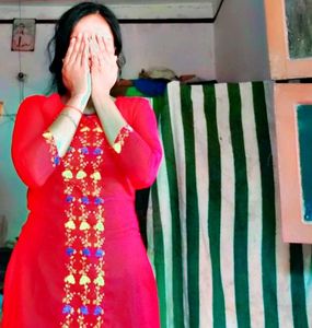 Red Embroidered Kurti