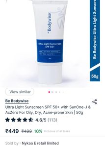 Be Bodywise sunscreen