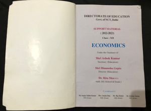 Economics Book | Class 12th | Support Material |