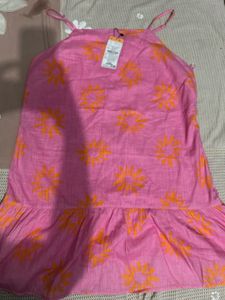 Pink Floral Mini Dress