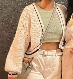 Vegnonveg Knit Mint Green Crop Vest