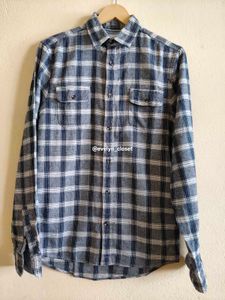 Blue Plaid Flannel Shirt