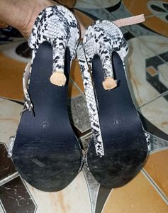 Snakeskin Print Heels