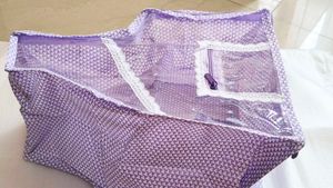 Premium Transparent Saree Organizer – Lavender Che