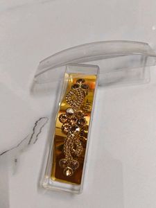 Golden Stone Hair Clip