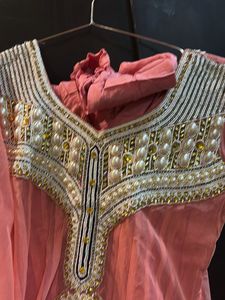 Coral Embellished Anarkali Suit