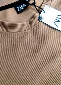 Zara Limited Edition Brown Textured Pullover