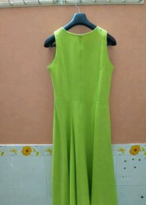 AND Lime Green Fit &amp; Flare Dress