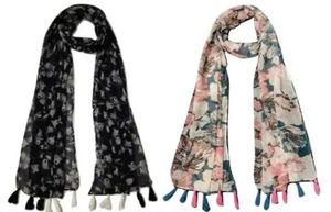 Floral Print Scarf Set