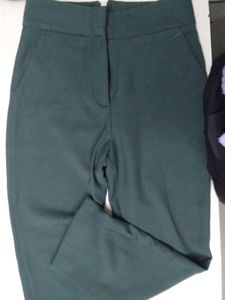 ZARA WOMEN Green Trousers