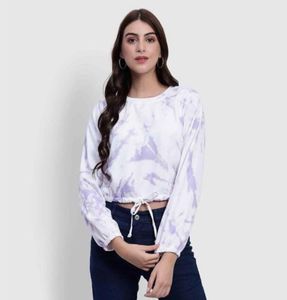 Tie-Dye Cropped Sweatshirt