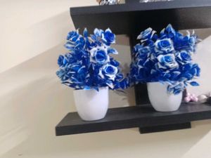 Blue Rose Artificial Plant