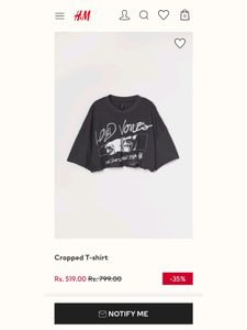 H&amp;M Crop Tshirt
