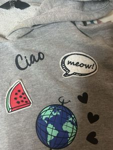 Grey Patchwork Hoodie