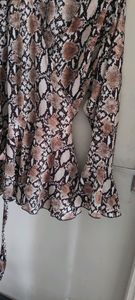 Shein wraparound animal print top