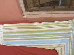 BrandNew SkyBlueStriped NiceEmbroidered KurtiSe