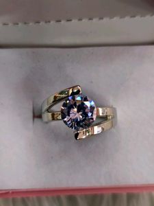 Elegant Silver Ring with Large Stone