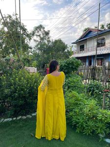 Yellow Embroidered Kurta Set