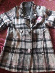 Plaid Wool Blend Coat