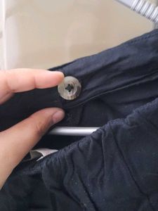 Black Button Palazzos