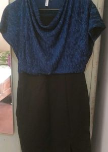 Stunning Blue Black Bodycon Dress