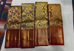 Gold Pure Kanchipuram Silk Sarees