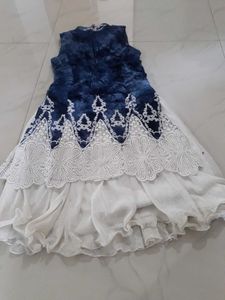 Blue &amp; White Party Dress