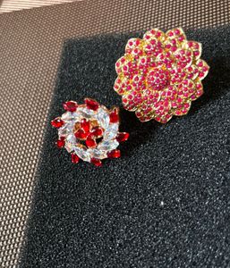 Red and pink Flower Ring