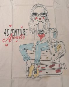 MAX Girls Graphic Printed T-shirt, Size: 15y - 16y