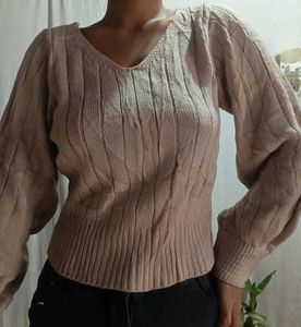 Beige Knit Sweater