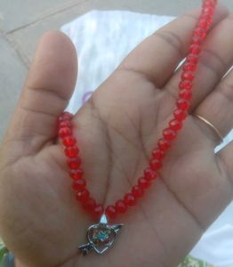 Beaded Chain with Heart Charm