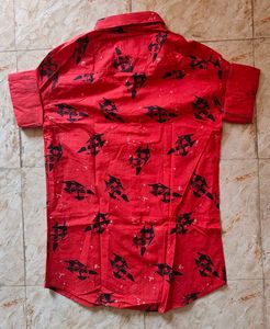 Seven11 Red Print Button-Down Shirt