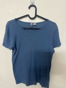 H&M Blue Flowy Shirt