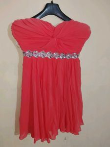 Coral Party Mini Dress