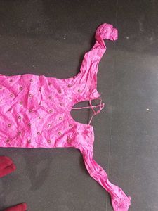 Pink Embroidered Kurta