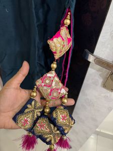 Teal Kurti with Pink Details