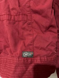 Maroon Denim  Jacket