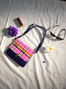 Rainbow Plaid Crossbody Bag