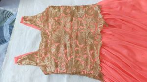 Peach and Gold Party Dress