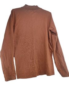 Brown Mock Neck Top