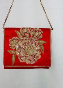 Dubai High Quality Red Sling Bag Party